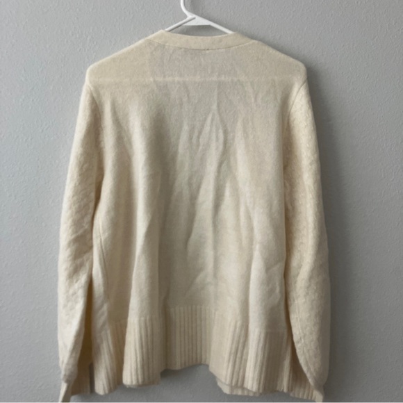 All Worthy Hunter McGrady Cardigan with Novelty Stitch - Ivory (XS) A455461 - Picture 3 of 4
